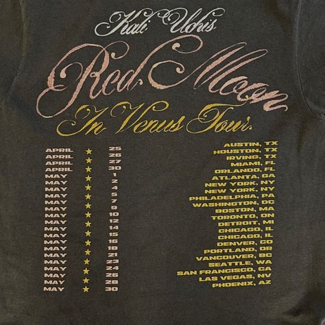 kali uchis red moon in revus tour merch Kali Uchis In The Studio, Kali Uchis Merch, Kali Uchis Shirt, Kali Uchis I Wish You Roses, Red Moon In Venus Kali Uchis Album Cover, Kali Uchis Vynil, Kali Uchis, Tour Merch, Red Moon