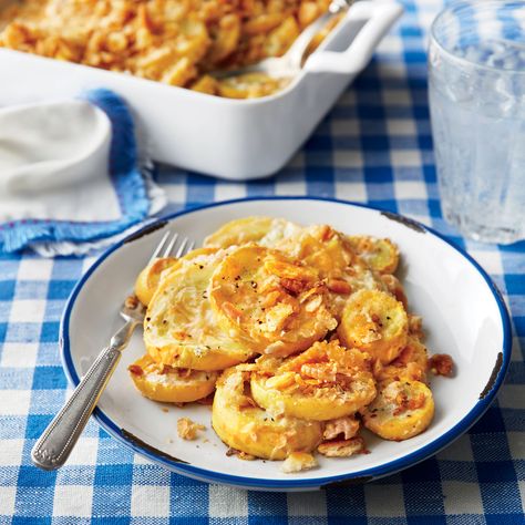 Only in the South will you dig into a vegetable side dish that's richer than most desserts! Old-School Squash Casserole - Southern Living Easter Casserole, Southern Living Recipes, Squash Casserole Recipes, Southern Dishes, Squash Casserole, Squash Recipes, Southern Recipes, Southern Living, Vegetable Dishes