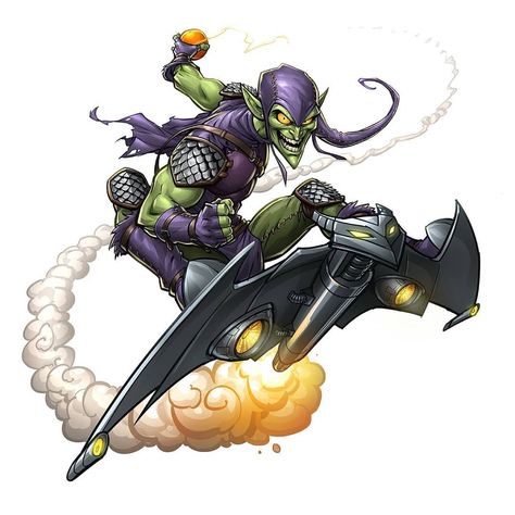 Spiderman And Green Goblin, Green Goblin Glider, Hobgoblin Spiderman, Green Goblin Spiderman, Spiderman Villains, Patrick Brown, Norman Osborn, Comic Book Villains, Comic Villains