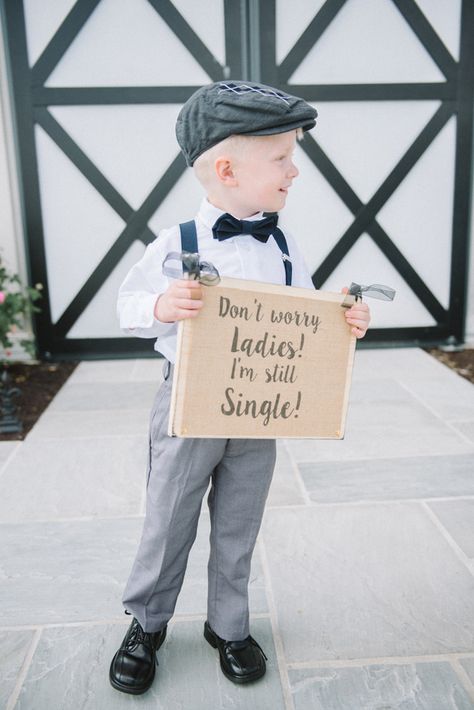 Don't Worry Ladies, I'm Still Single Sign Page Boy Signs, Wedding Signs For Ring Bearer, Bridal Entrance, Wedding Page Boys, Page Boys, Ring Bearer Flower Girl, Moonstone Engagement Ring Set, Ring Boy, Boy Sign