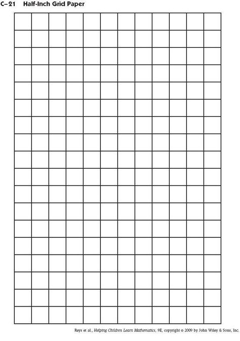 C-21 Half-Inch Grid Paper Grid Drawing Worksheet Free Printable, Grid Paper Printable, Paper Template Free, Free Paper Printables, Writing Paper Template, Printable Graph Paper, Handwriting Paper, Paper Templates Printable, Super Teacher