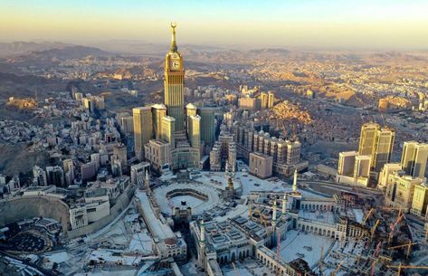 14. Mecca, Saudi Arabia: 111°F (44°C) - BANDAR AL-DANDANI/AFP via Getty Images Mecca Tower, Mecca Images, Hajj Pilgrimage, Grand Mosque, Spiritual Experience, Farm Heroes, Makkah, Wales England, Mecca