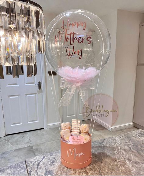 Ballon Gift Basket, Bobo Balloon Gift Basket, Bobo Balloons Decoration, Valentines Day Balloons, Mother’s Day Balloons, Balloon Gift Basket, Diy Mother's Day Gift Basket, Balloon Basket, Balloon Bouquet Diy