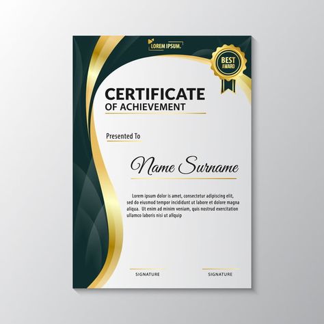 Graduation Certificate Design, Certificate Design Inspiration, Awards Certificates Design, Calendar Design Layout, Certificate Of Recognition Template, Study University, Green Certificate, Blank Certificate Template, Graduation Certificate Template