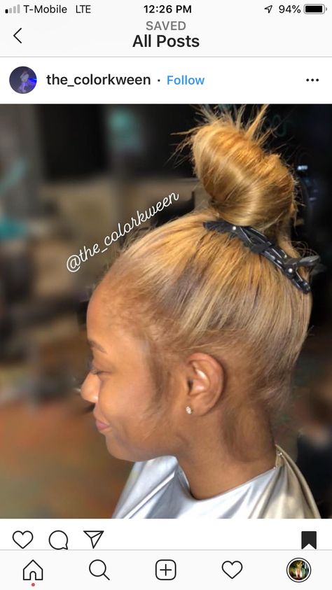 Blonde Natural Hair, Pressed Natural Hair, Silk Press Natural Hair, Hair Instagram, Dyed Natural Hair, Honey Blonde Hair, Pretty Hair Color, Hair Laid, Dye My Hair