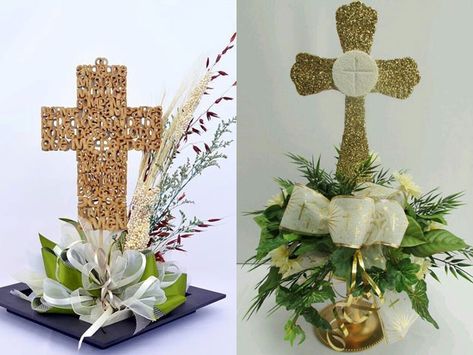 First Holy Communion Party Ideas and All the Essentials You'll Need | First Holy Communion Party Ideas, Holy Communion Party Ideas, Communion Party Ideas, First Holy Communion Cake, Recuerdos Primera Comunion Ideas, Holy Communion Cakes, Baptism Centerpieces, Holy Communion Party, First Communion Decorations