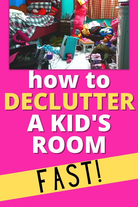 Need decluttering ideas feeling overwhelmed on how to declutter your home? Declutter and organize kids rooms FAST with these home tips. #decluttering #kidsrooms #organizing #hometips #howto Organized Kids Room, How To Organize Kids Room, Kids Laundry Organization, Kids Bedroom Organization Ideas, Organizing Kids Room, Organize Kids Room, Declutter Kids Room, Messy Kids Room, Parenting Activities