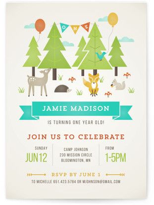 Minted Wild Woodland Children's Birthday Party Invitations #minted #woodland #birthdayparty #invitations #affiliate Woodland Birthday Party, Custom Birthday Invitations, Woodland Birthday, Party Invitations Kids, Childrens Birthday Party, First Birthday Invitations, Birthday Invitations Kids, Themed Birthday Party, Modern Holiday Card