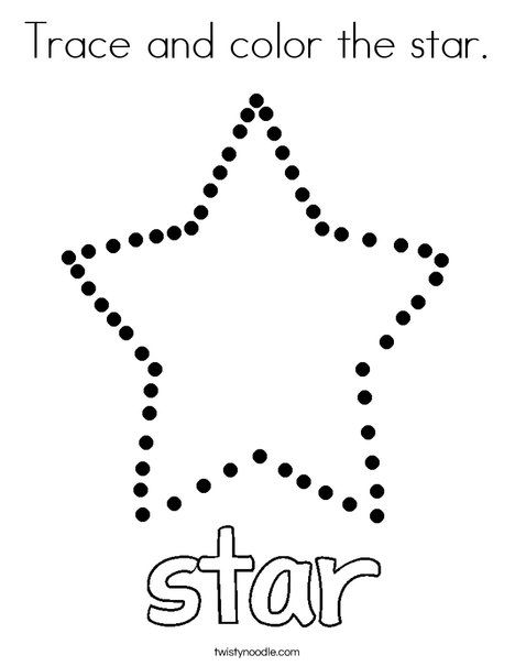 Trace and color the star Coloring Page - Twisty Noodle Star Stamping Preschool, Star Shape Worksheet, Star Activity Preschool, Preschool Star Crafts, Star Worksheet Preschool, Star Activities For Toddlers, Twinkle Little Star Activities, Star Crafts For Toddlers, Star Craft Preschool