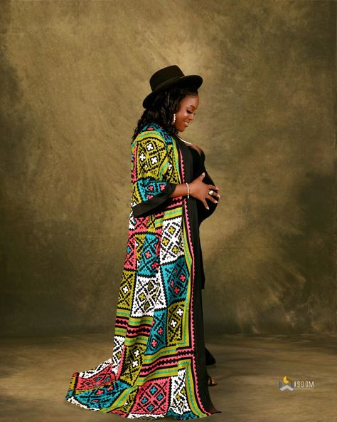 Ankara Kimono Outfit, African Maternity Shoot Ideas, African Maternity Shoot, Ankara Maternity Dresses, Ankara Maternity, Modest Maternity, African Maternity, Ankara Kimono, Pregnant Lady