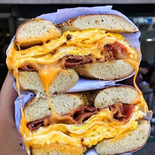 Eggs Over Easy, Easy Bacon, Bacon Egg And Cheese, Egg And Cheese, Bacon Egg, Food Goals, Black Seed, Bacon Cheese, Bagels