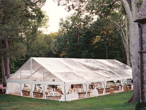 Clear Top Tents – Greenwich Tent Co. Outdoor Clear Tent Wedding, Golf Course Tent Wedding, Clear Canopy Wedding, Greenhouse Tent Wedding, Clear Tents With Lights, Structured Tent Wedding, Weddings In Tents, Frame Tent Wedding Reception, Clear Party Tent