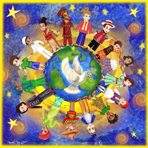 World Peace ~~ Starts with children Children Holding Hands, Education Magazine, Relief Society Lessons, Teach Peace, Peace Poster, Harmony Day, Indigo Children, Give Peace A Chance, Unity In Diversity