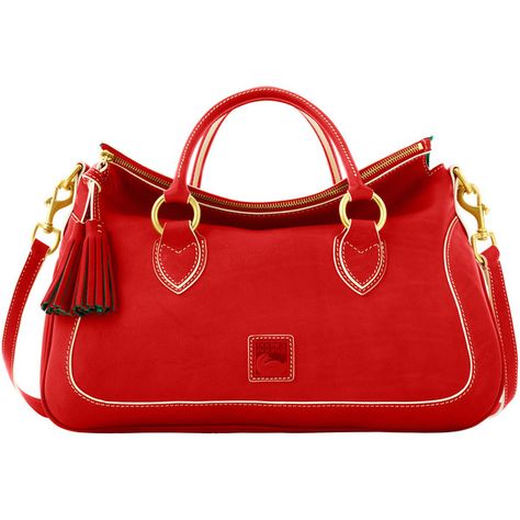 Dooney & Bourke Large Savannah Satchel ($398) ❤ liked on Polyvore Red Satchel, Chloe Handbags, Key Hook, Wholesale Handbags, Handbag Outlet, Couture Sewing, Dooney Bourke Handbags, Purse Accessories, Satchel Purse