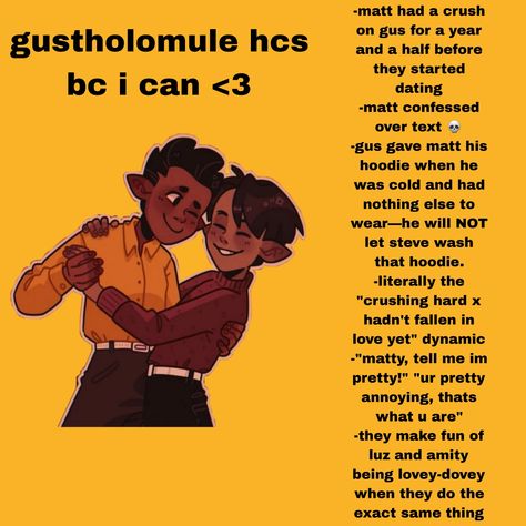 #toh #augustusporter #gusporter #mattholomule #gustholomule #gusmatt #gusxmatt #mattxgus #gusxmattholomule #mattholomulexgus #mlm #shiphcs #shipheadcanons Steve Tholomule, Gustholomule Comic, Gus And Mattholomule, Mattholomule X Gus, Gustholomule Fanart, Gus X Mattholomule, Gus X Matt, Owl Family, Bird Boxes