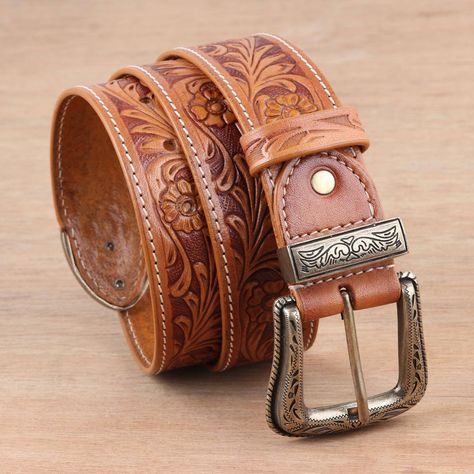 Mens leather belt