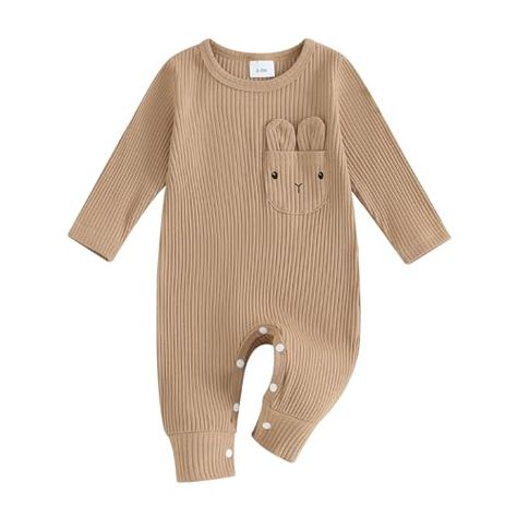 Amiblvowa Newborn Baby Boy Easter Outfit Knit Ribbed Bunny Rabbit Skin Ear Pocket Romper Jumpsuit Infant One Piece Clothes Easter Baby Boy Outfit, Easter Newborn Outfit, One Piece Clothes, Boy Easter Outfit, Cute Newborn Baby Boy, Easter Minis, Cute Easter Outfits, Newborn Bunny Outfit, Baby Boy Easter Outfit Infants