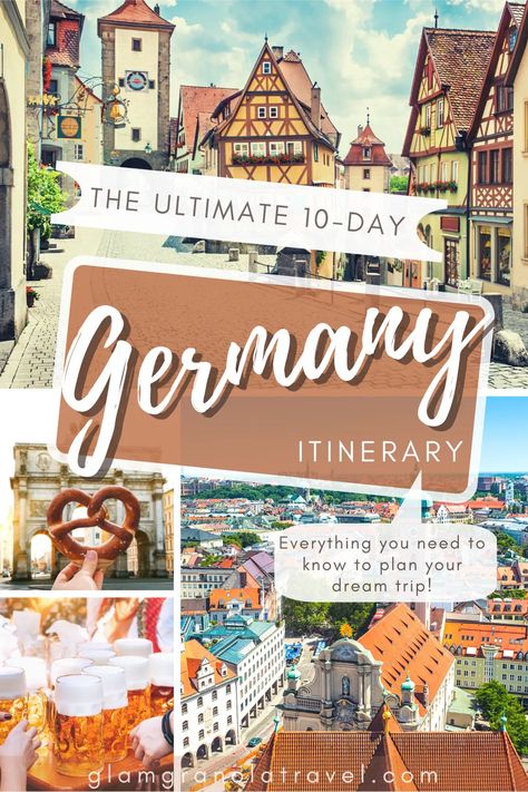 Check out this tried and true itinerary guide to spending the perfect (in my humble opinion) 10 days in Germany! If you're planning a bucket list trip to Germany and unsure where to go, start here for some important basic info. From Berlin to Bavaria, this post will provide all the travel inspiration you need to get started! #travel #germany #europe #munich #berlin Germany Itinerary, Oktoberfest Germany, Trip To Germany, Munich Travel, German Travel, Germany Travel Guide, Germany Vacation, Europe Holidays, Cities In Germany