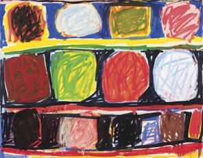 Stanley Whitney, Radical Openness, 1991, oil on canvas, 81 1/2 x 103 1/2 inches (courtesy of KARMA Gallery) Drawings Crayons, Bob Thompson, Stanley Whitney, Google Art, Printing Painting, Giorgio Morandi, Egyptian Hieroglyphs, Close To Me, Ceramic Decoration