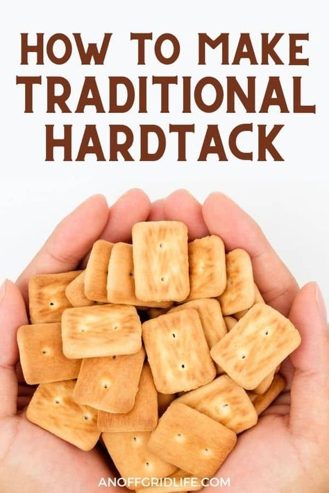 Making Traditional Hardtack: Survival Food Recipe - An Off Grid Life Pioneer Food, Making Jerky, Survival Foods, Emergency Preparedness Food, Emergency Food Storage, Emergency Food Supply, Flour Alternatives, Emergency Preparation, Emergency Food