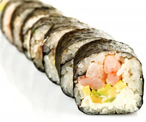 What is a Boston Roll? How to Make It & Nutrition Boston Roll Sushi, Shrimp And Cucumber, Avocado Shrimp, Sushi Vinegar, Sushi Ingredients, Sushi Mat, Roll Sushi, Types Of Sushi, Nori Seaweed