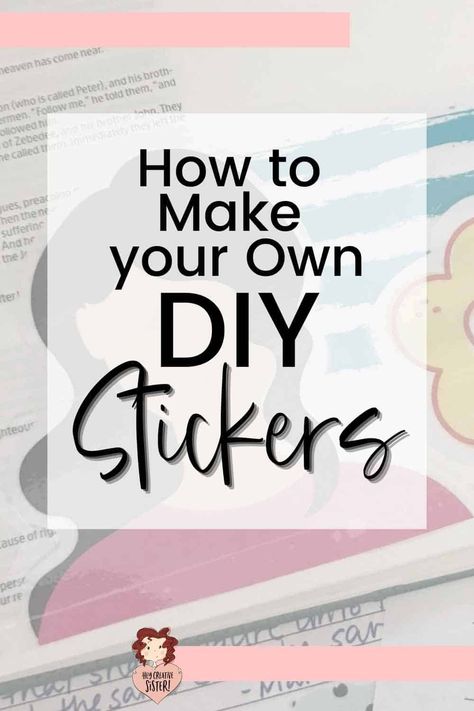 How To Make Your Own Stickers Diy, Sticker Diy How To Make, How To Make Transparent Stickers, How To Make Diy Stickers, How To Make Stickers Homemade, Homemade Sticker Ideas, Journaling Techniques, How To Make Water, Bible Journaling For Beginners