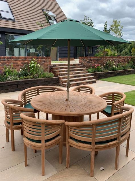 Teak dining table for 6 people made of teak wood Outdoor Furniture Australia, Classic Outdoor Furniture, Teak Patio Furniture, 6 Seater Dining Table, Teak Outdoor Furniture, Garden Dining, Flexible Seating, Extending Table, Garden Dining Set