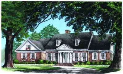 HousePlans.com 137-133 Greek Revival House Plans, Southern Colonial, Southern Style House Plans, Luxury Plan, Colonial House Plans, Southern Design, Monster House Plans, Southern House Plans, American Houses