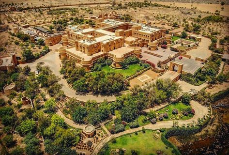 Oasis Architecture, Desert Palace, Suryagarh Jaisalmer, Thar Desert, Desert Land, Golden City, Jaisalmer, Indian Architecture, Instagram Repost