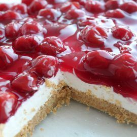 I love Cherry Cheesecake! So much so, that I had it served at my wedding reception. I think my love for it started the first time I tasted this No-Bake Cherry Cheesecake recipe. That was back when I was in Middle School. My mom was a middle school Home Economics Teacher.  One of the recipes … Pretzel Cheesecake, Cherry Cream Cheese Pie, Cream Cheese Pie Recipes, Cherry Cream Cheese, Cherry Cheesecake Recipe, Pretzel Desserts, No Bake Cherry Cheesecake, Cherry Delight, Summer Pie