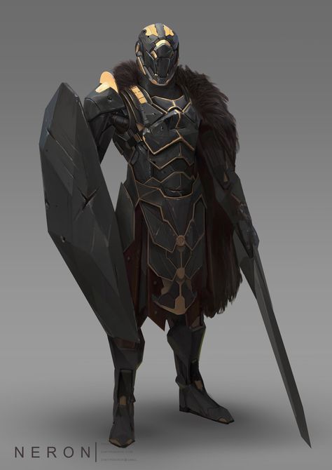 ArtStation - Space Knight, Dimitri Neron Man In Armor, Space Knight, Futuristic Armor, Futuristic Armour, Sci-fi Armor, Arte Robot, 다크 판타지, Knight Armor, Suit Of Armor