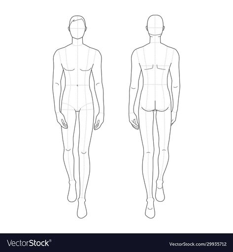 Drawing Mannequin, Anatomy Male, Men Illustration, Fashion Illustration Template, Fashion Sketch Template, Fashion Sketches Men, Croquis Fashion, Fashion Figure Templates, Fashion Illustration Poses