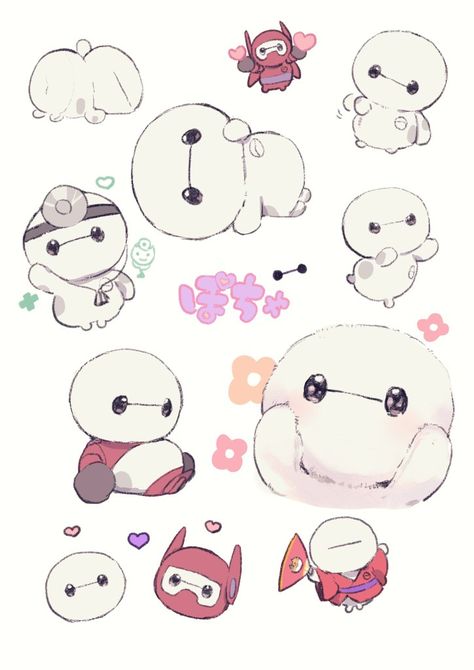 Big Hero 6 Baymax Art, Decorate Ur Phone, Baymax Christmas, Baymax Fanart, Baymax Wallpaper, Marshmallow Robot, Baymax Drawing, Landscape Drawing Ideas, Bay Max