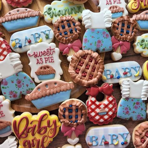 Pie Gender Reveal, Cutie Pie Baby Shower Theme Cookies, Our Sweetie Pie Is Turning One, Baby Shower Pie Theme, Sweet As Pie Party, Cute As Pie Baby Shower Theme, Cutie Pie Themed Baby Shower Ideas, A Little Cutie Pie Baby Shower Theme, Baking Baby Shower Theme