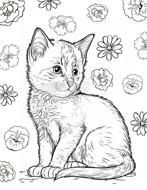 Download these free Printable Cat coloring pages for hours of coloring fun! Included are a nice mix for kids and adults. Cartoon Cat Coloring Pages, Free Cat Coloring Pages Printables, Free Coloring Book Pages Printables, Cat Coloring Sheet, Free Cat Coloring Pages, Kitten Coloring Pages Free Printable, Kitty Coloring Pages, Cats Coloring Pages, Cat Coloring