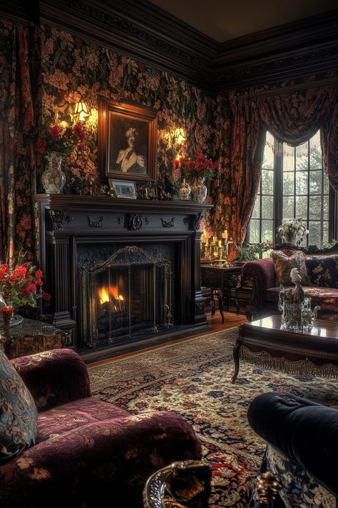 29 Antique Living Room Ideas to Add a Touch of History to Your Space 1 Victorian Parlor Sitting Rooms, Dark Victorian Living Room, Antique Living Room Ideas, Old English Living Room, Small Victorian Living Room, Victorian Style Living Room, Old Victorian Homes Interior, Victorian Sitting Room, Edwardian Living Room