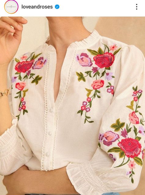 Blouse Casual Fashion, Love Roses, Boutique Suits, Occasion Wear Dresses, Embroidery Tshirt, Beachwear Skirt, Embroidery Designs Fashion, Wedding Shirts, Quick Outfits