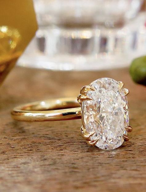 Oval Diamond Solitaire, Prong Engagement Rings, Oval Cut Ring, Oval Cut Engagement Ring, Oval Diamond Engagement, Oval Diamond Engagement Ring, Oval Engagement, Dream Engagement Rings, Yellow Gold Engagement