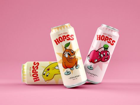 Hopss on Packaging of the World - Creative Package Design Gallery Lemonade Packaging, Lemonade Brand, Craft Beer Design, Fast Food Drinks, Beer Packaging Design, Craft Soda, Food Innovation, Typographic Logo Design, Drinks Packaging Design