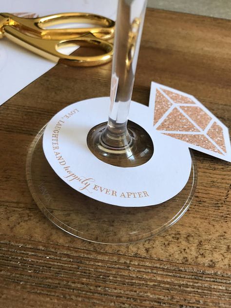 The 20 Things From Etsy You Need For Your Bridal Shower! Hens Ideas, Bridal Shower Quotes, Tiffany Bridal Shower, Bridal Shower Wine, Drink Marker, Glass Drink, Drink Tags, Blue Bridal Shower, Glass Wedding