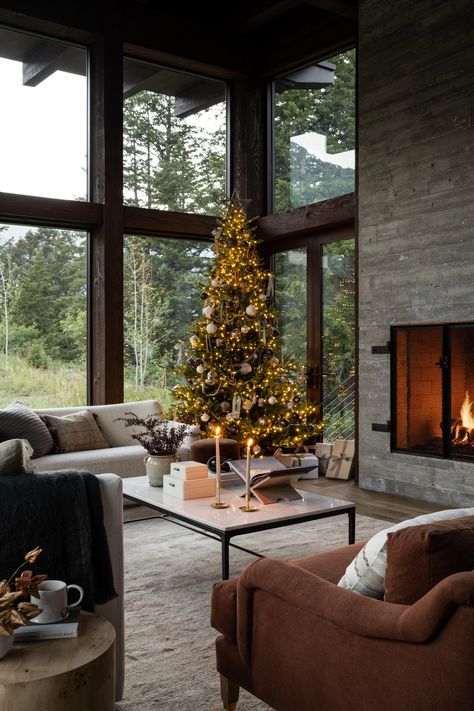 Chalet Modern, House Farm, Christmas Interiors, Design Living Room, Winter House, Ideas Living, Dream Home Design, Home Fashion, Decoration Design