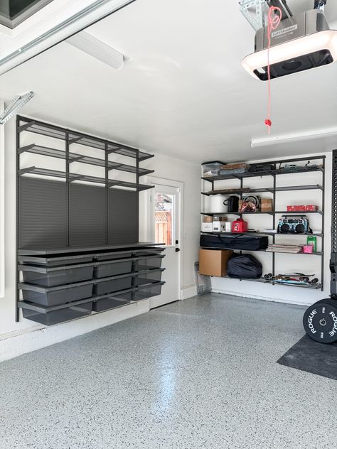 Simply Done: First Time Installing Garage+ by Elfa - Simply Organized Garage Storage Systems, Modern Garage, Garage Shop, Garage Floor, Container Store, Garage Organization, Garage Storage, Storage System, First Time