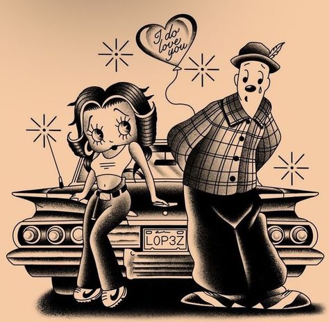 Hotrod Art, I Do Love You, Chicano Art, Tattoos Ideas, Do Love, Video Editor, Betty Boop, Cd, Love You