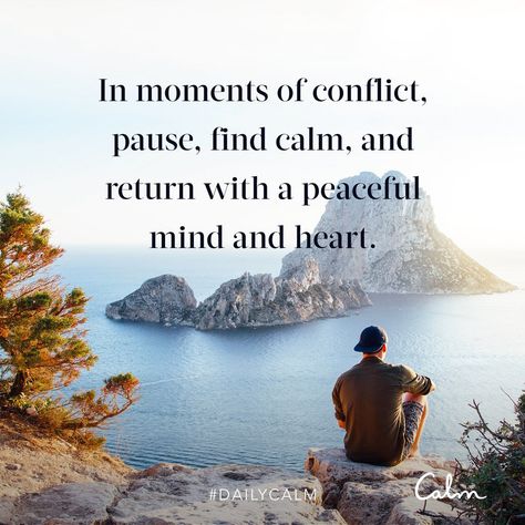 Daily Calm, Peaceful Mind, Calm Quotes, The Law Of Attraction, Guided Meditation, Empowering Quotes, Spiritual Quotes, Wisdom Quotes, Peace Of Mind