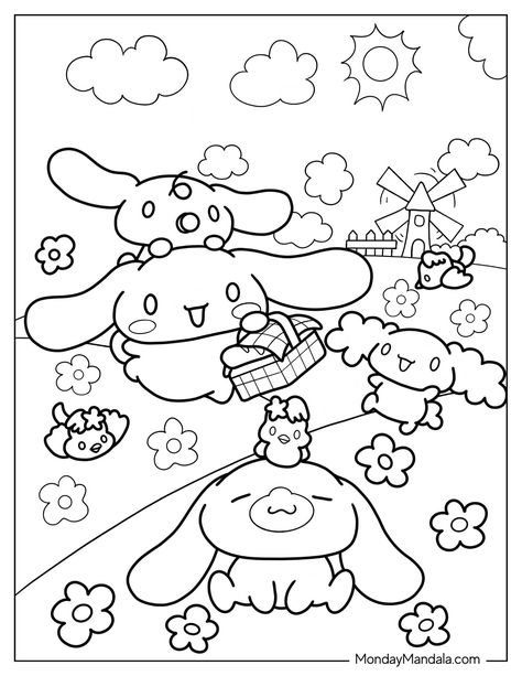 22 Cinnamoroll Coloring Pages (Free PDF Printables) Sanrio Coloring Pages Cinnamoroll, Cinamoroll Coloring Page, Sanrio Colouring, Cinnamoroll Coloring Pages, Sanrio Coloring Pages, Sanrio Coloring, Bratz Coloring, Hello Kitty Colouring Pages, Adult Coloring Designs