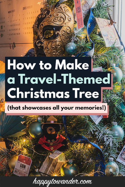 Themed Christmas Tree Ideas 2023, Travel Christmas Tree, Christmas Tree 2023, Diy Tree Topper, Outdoor Christmas Decoration Ideas, Amazing Christmas Trees, Themed Christmas Tree, Apt Decor, Map Ornaments