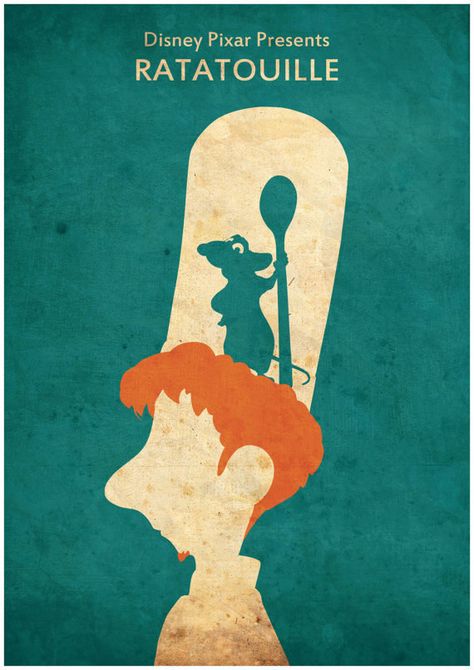 Ratatouille | 28 Minimalist Posters For Your Disney-Themed Nursery Ratatouille Film, Ratatouille Movie, Disney Themed Nursery, Ratatouille Disney, Disney Poster, Disney Movie Posters, Animation Disney, Disney Pixar Movies, Disney Posters