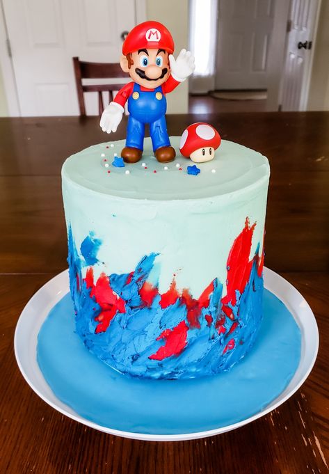 Mario Simple Cake, Number 6 Mario Cake, Birthday Cake 7 Boy, Mario Birthday Cake Simple, Simple Super Mario Birthday Cake, Easy Boy Birthday Cake, 6 Birthday Cake Boy, Birthday Cake Super Mario, 10 Birthday Cake Boy