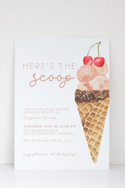 Ice Cream Engagement Party, Two Scoops Baby Shower Theme, Ice Cream Themed Baby Shower Ideas, Ice Cream Baby Shower Theme, Ice Cream Sprinkle Baby Shower Ideas, Ice Cream Baby Shower Ideas, Ice Cream Social Baby Shower Ideas, Baby Shower Ice Cream Theme, Ice Cream Theme Sprinkle