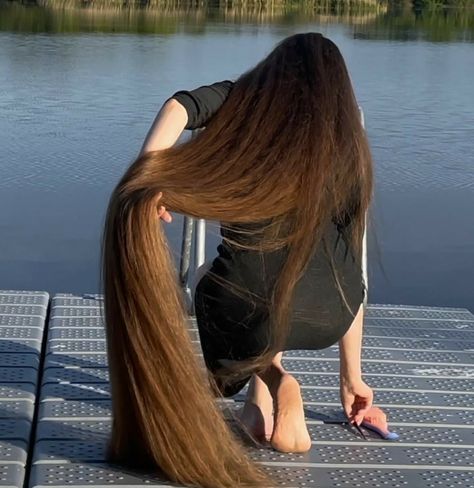 Long beautiful hairs, hairstyles, #Braides #hairstyles #longhairs #hair #girls Floor Length Hair, Waterfall Braid Hairstyle, Dreamy Hair, Hair Content, Long Hair Play, Hair Girls, Cut Her Hair, Playing With Hair, Short Hair Styles For Round Faces